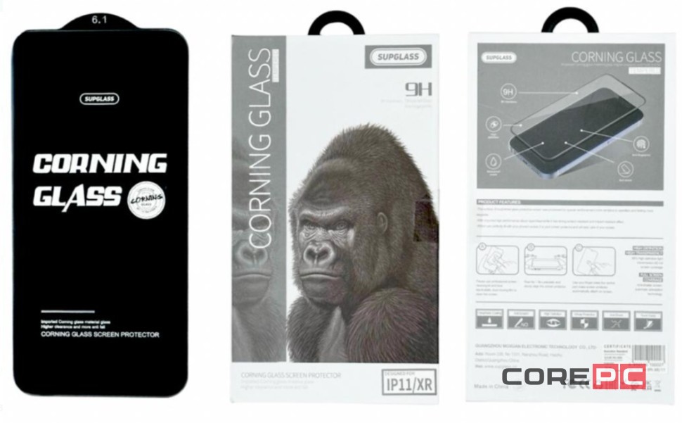 Защитное стекло для i-Phone 11/XR 6.1" Supglass XC-10 3D чёрное