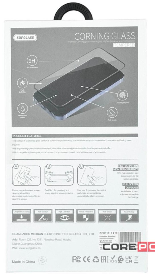 Защитное стекло для i-Phone 11/XR 6.1" Supglass XC-10 3D чёрное