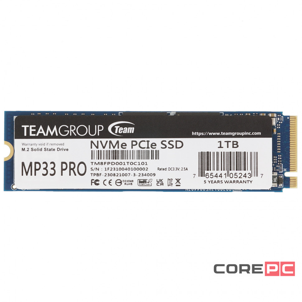 Твердотельный накопитель Team Group 1000 Gb MP33 PRO (TM8FPD001T0C101)