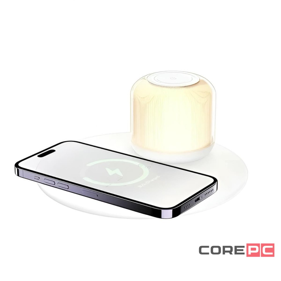 Беспроводное зарядное устройство + ночник Recci Shadow RLS-L17 15W белое