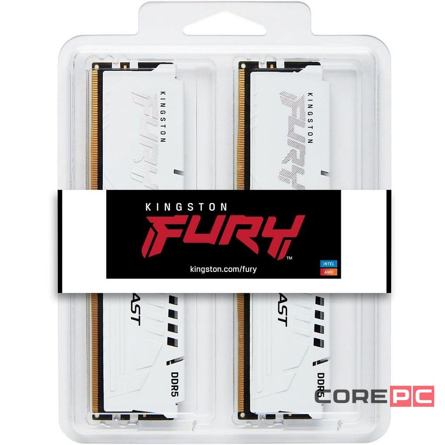 Оперативная память 32 Gb 6000 MHz Kingston FURY Beast White (KF560C36BWE2K2-32)