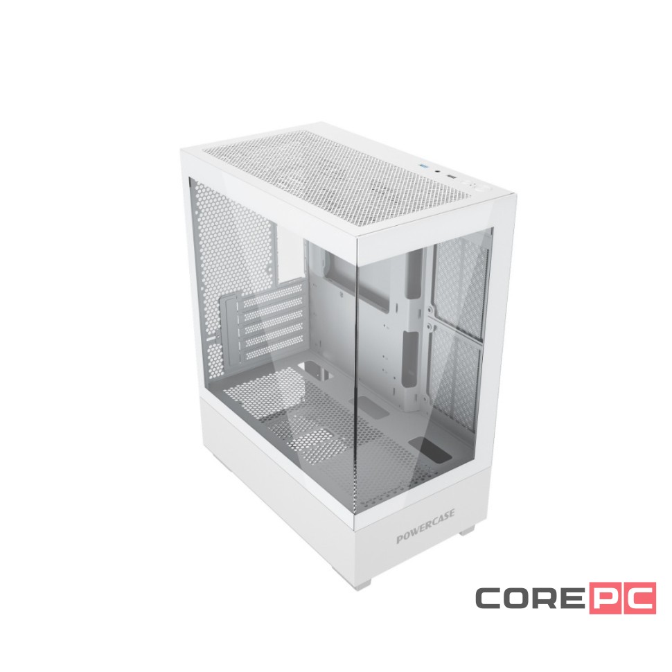 Компьютерный корпус Powercase VISION Micro M TG White CVMMW-L0