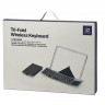 Тройная беспроводная складная клавиатура Dux Ducis для планшета черная