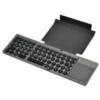 Тройная беспроводная складная клавиатура Dux Ducis для планшета черная