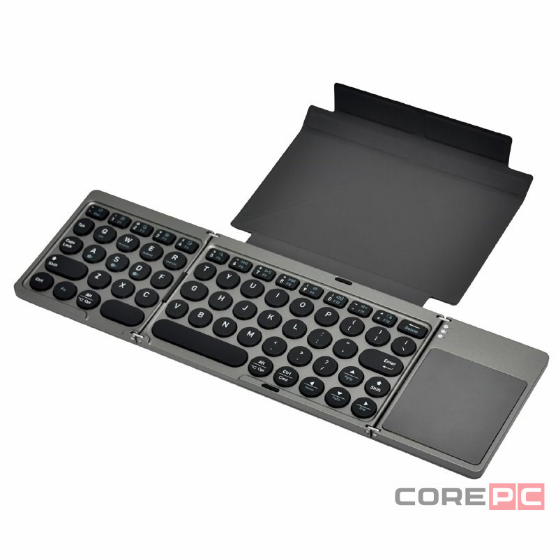 Тройная беспроводная складная клавиатура Dux Ducis для планшета черная