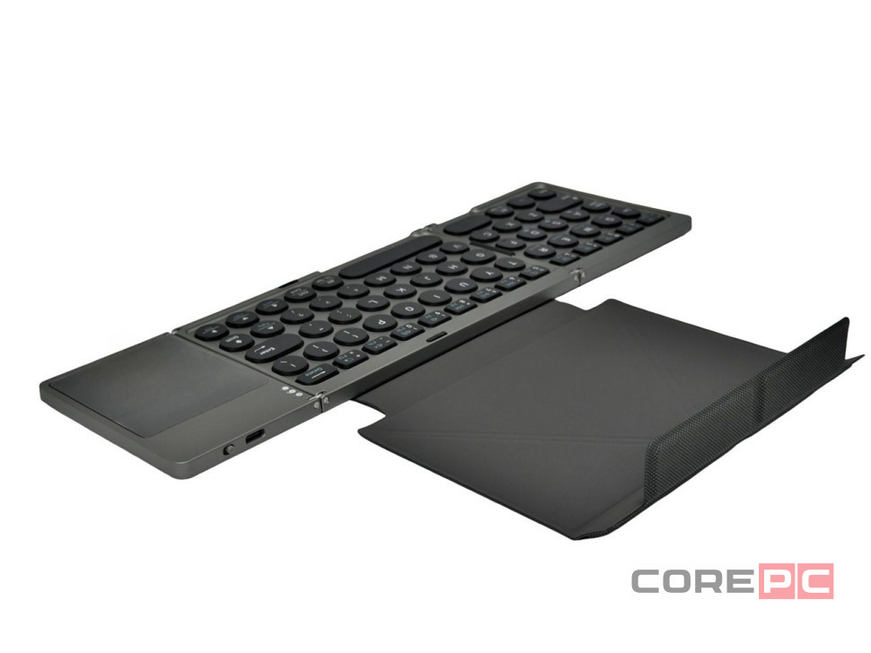Тройная беспроводная складная клавиатура Dux Ducis для планшета черная