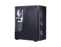 Компьютерный корпус 1STPLAYER DK D4 Black (D4-BK-4F1)