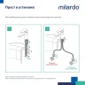 Смеситель для раковины Milardo RORGM00M01, рычажное управление, цвет графит матовый