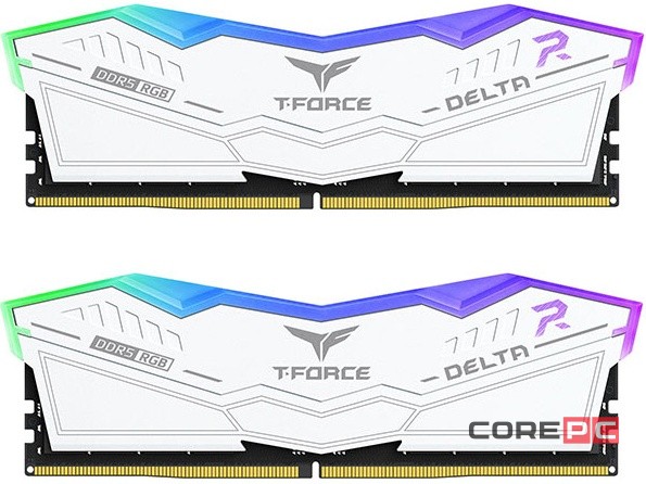 Оперативная память 32 Gb 6000 MHz Team Group T-FORCE Delta RGB White (FF4D532G6000HC28ADC01)