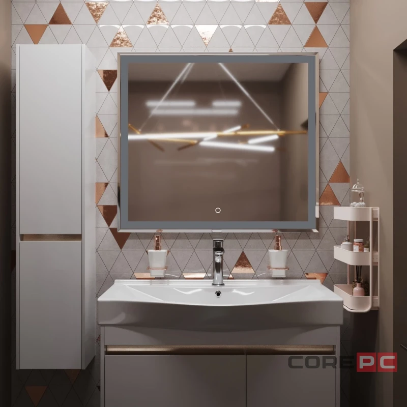 Зеркало MIXLINE Минио 900х800 (ШВ) сенсорный выключатель, светодиодная подсветка