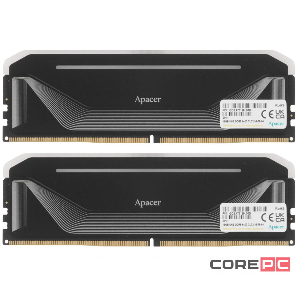 Оперативная память 32 Gb 5600 MHz Apacer OC NOX RGB Black (AH5U32G64C552NBAA-2)