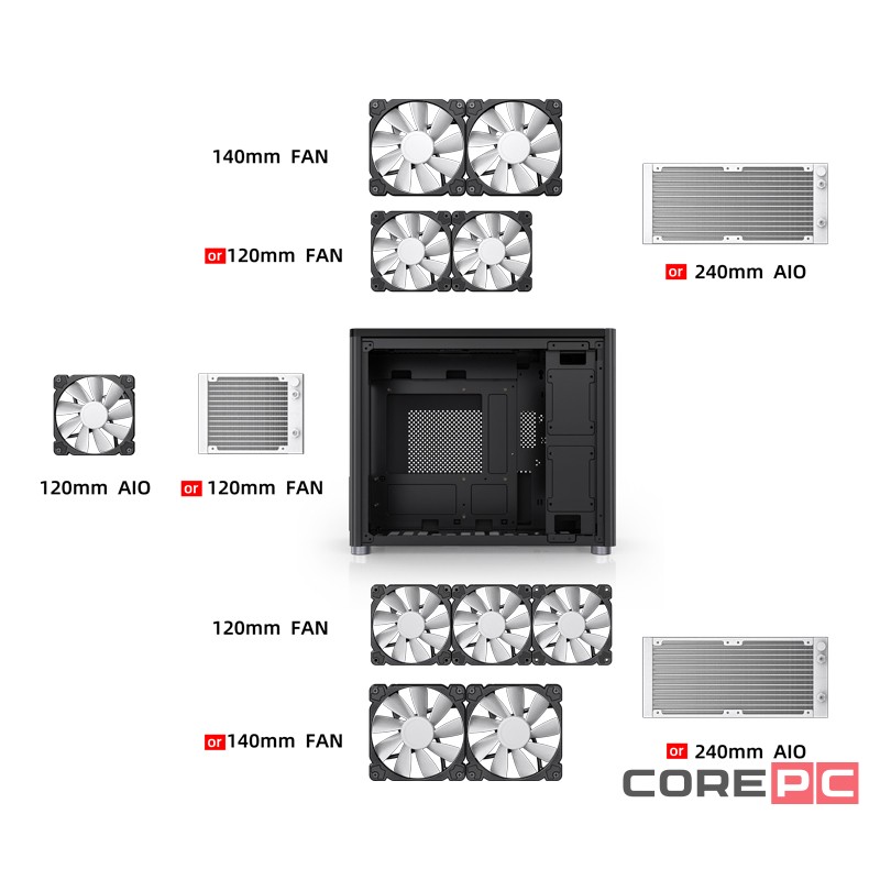 Компьютерный корпус JONSBO D30 Black TG