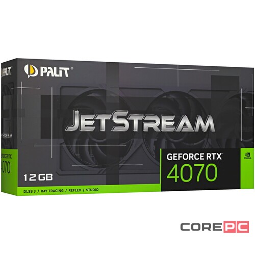 Видеокарта Palit (NED4070019K9-1047J) GeForce RTX 4070 12GB JETSTREAM