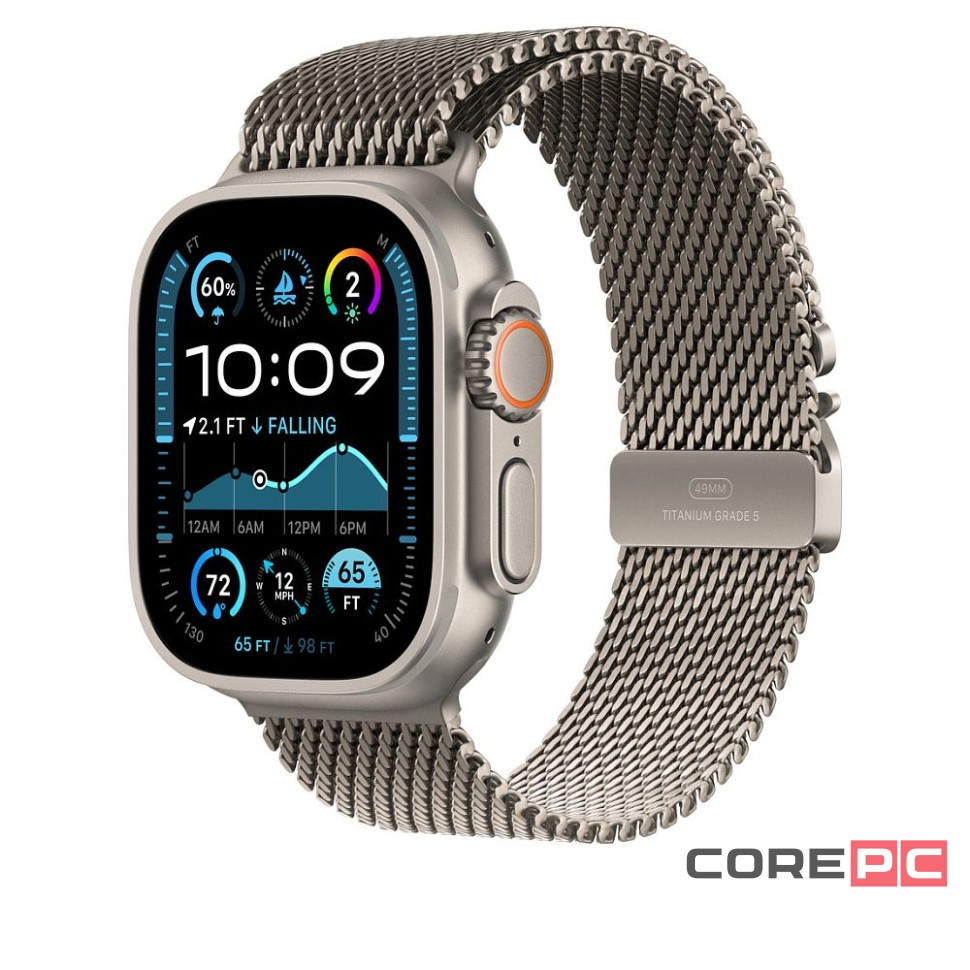 Ремешок Apple для Watch Ultra 49mm Natural Titanium Milanese Loop (L) (MXKE3)