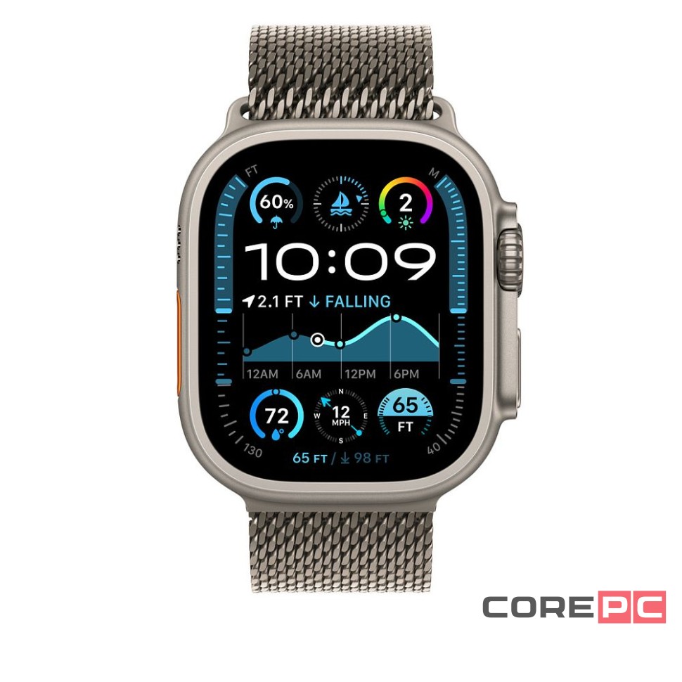 Ремешок Apple для Watch Ultra 49mm Natural Titanium Milanese Loop (L) (MXKE3)