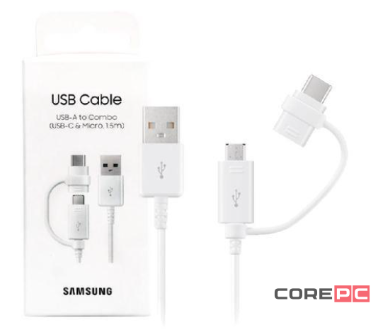 Кабель Samsung USB/Type-C 1.5m (белый) (EP-DG930)