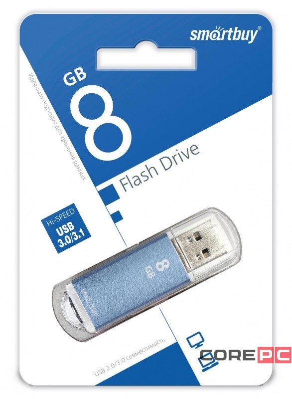 USB флеш накопитель Smartbuy 8GB V-Cut Blue (SB8GBVC-B)