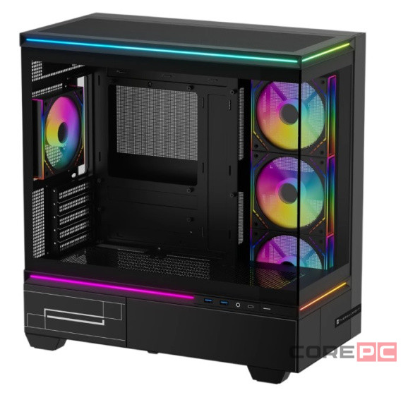 Компьютерный корпус Thermalright M10 FAN4-M TG ARGB Black (TRTLM10BF4M)