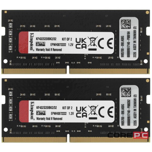 Оперативная память 32 Gb 3200 MHz Kingston FURY IMPACT (KF432S20IBK2/32) RTL