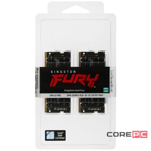 Оперативная память 32 Gb 3200 MHz Kingston FURY IMPACT (KF432S20IBK2/32) RTL