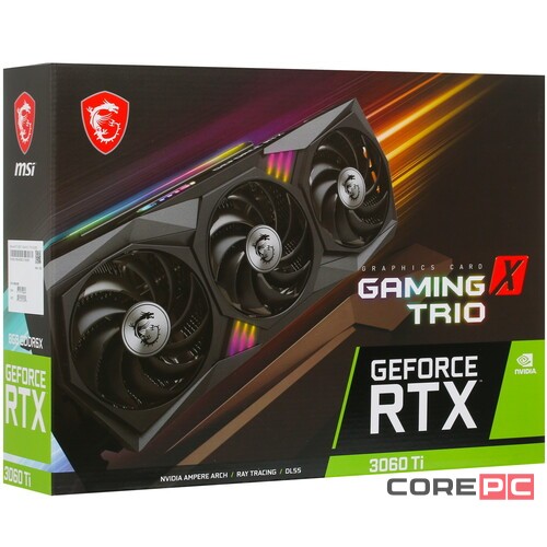 Видеокарта MSI (RTX 3060 Ti GAMING X TRIO 8GD6X) GeForce RTX 3060 Ti 8Gb GAMING X TRIO GDDR6X