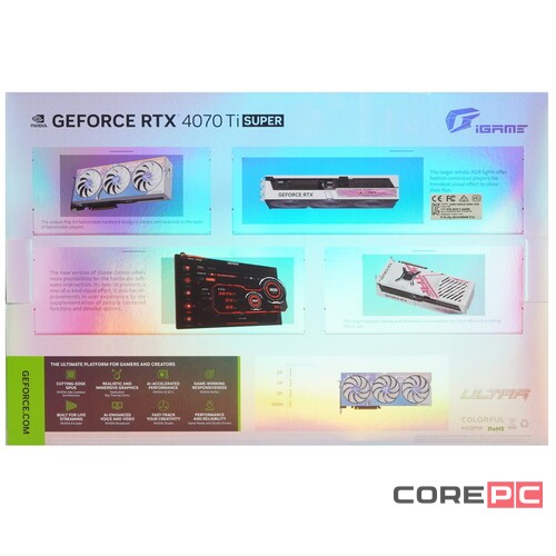 Видеокарта Colorful (RTX 4070 Ti SUPER Ultra W OC 16GB-V) GeForce RTX 4070 Ti SUPER 16GB iGame Ultra W OC-V