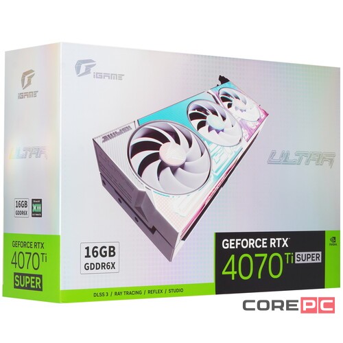 Видеокарта Colorful (RTX 4070 Ti SUPER Ultra W OC 16GB-V) GeForce RTX 4070 Ti SUPER 16GB iGame Ultra W OC-V