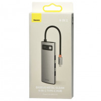 USB-C хаб Baseus Metal Gleam Series 4-in-1 Multifunctional Type-C HUB Docking Station WKWG070013