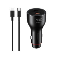 Автомобильное заряд. устр. Huawei P0019 с шнуром TC-TC 1USB/1USB-C 6A 100W черное