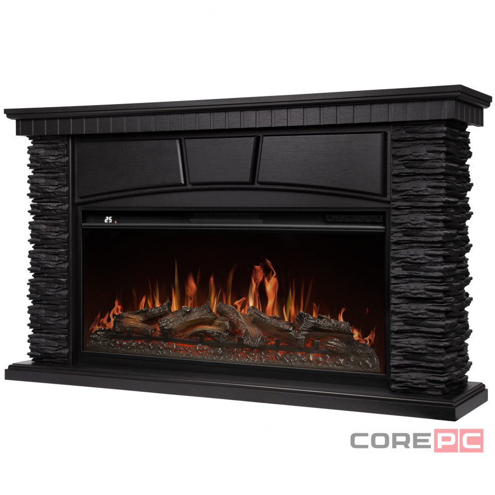 Портал Firelight Porto 40 камень черный шпон венге