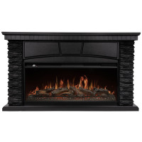 Портал Firelight Porto 40 камень черный шпон венге