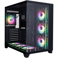 Компьютерный корпус 1STPLAYER MEGAVIEW MV8-TP ARGB Black (MV8-TP-BK-6FC7R-1FC7-HUB2)