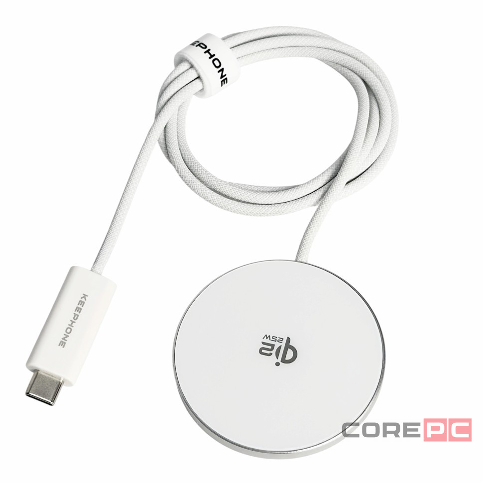 Беспроводное заряд. устр. 3в1 Keephone Airmag KPW-13 Qi2 25W белое