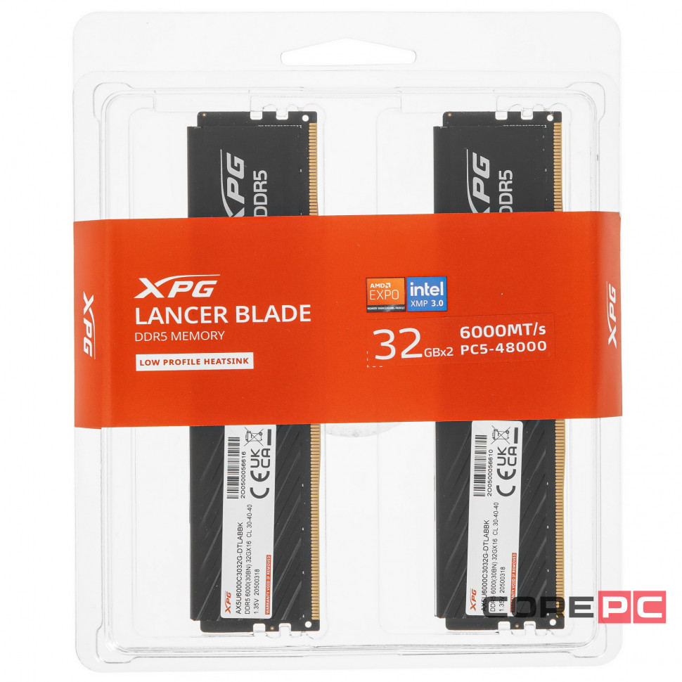 Оперативная память 64 Gb 6000 MHz ADATA XPG LANCER Blade (AX5U6000C3032G-DTLABBK)