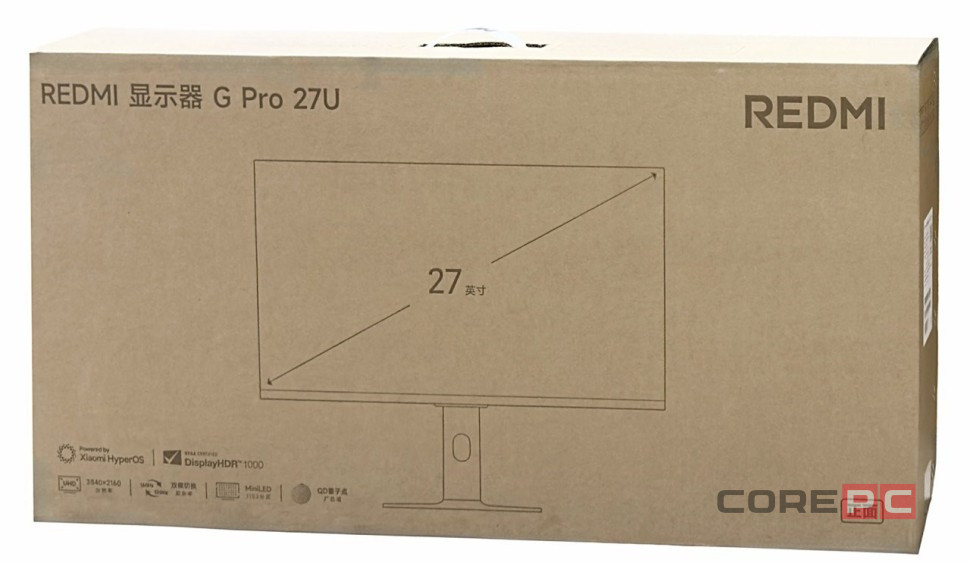 Монитор Xiaomi Redmi 27" G Pro 27U 160Hz/4K/3840x2160 (P27UDA-RGP) черный