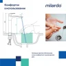 Смеситель для раковины Milardo RORGM01M01, рычажное управление, цвет графит матовый