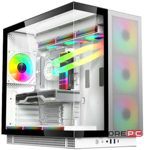 Компьютерный корпус ACD Phantom 100 TG ARGB White (AH-SI1GC-000)