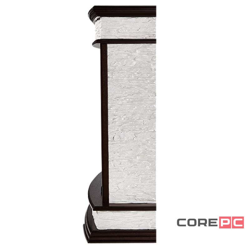 Портал Firelight Scala Classic камень сланец скалистый белый, шпон тёмный дуб