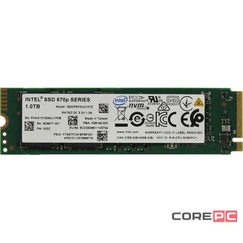 Твердотельный накопитель Intel 1000 Gb 670p SSDPEKNU010TZX1