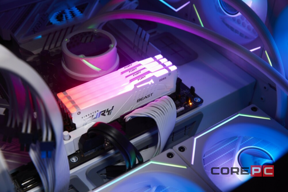 Оперативная память 32 Gb 5600 MHz Kingston FURY Beast RGB White (KF556C40BWAK2-32)
