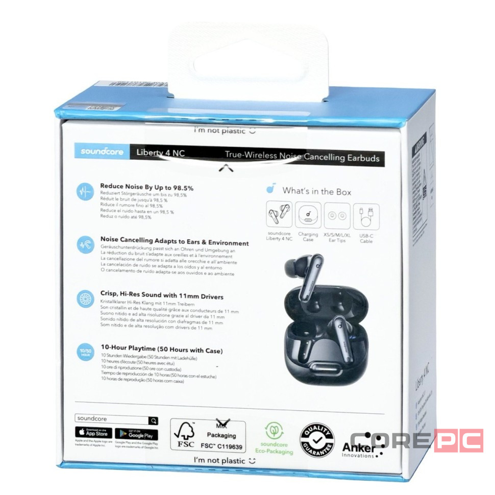 Беспроводные наушники TWS Anker Soundcore Liberty 4 NC черные
