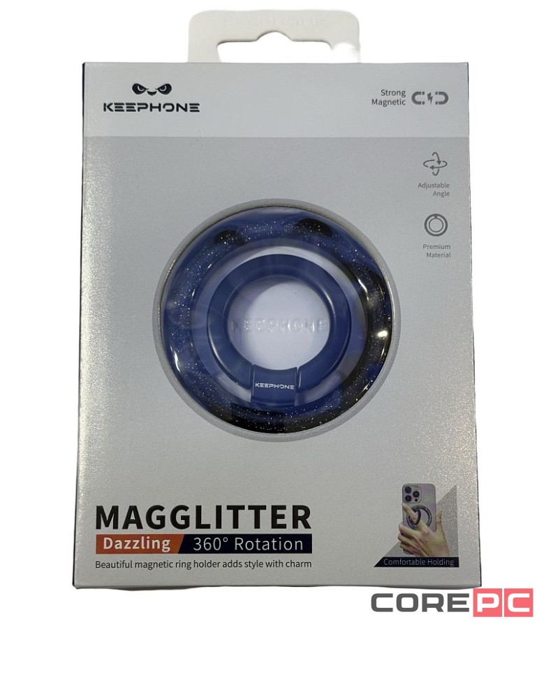 Магнитный держатель-кольцо Keephone Magglitter Dazzling для Apple iPhone (черный)