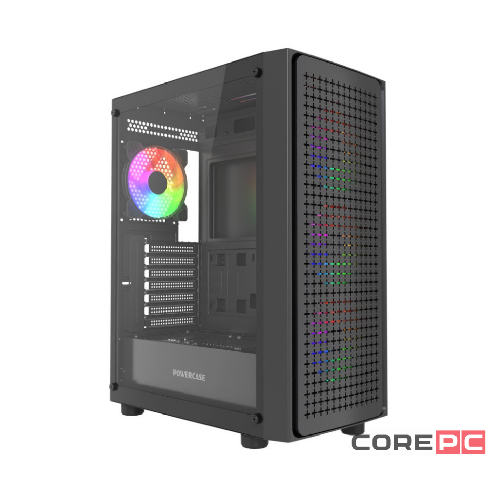 Компьютерный корпус Powercase Mistral EA20 TG FRGB Black (CMAEA20-L4)