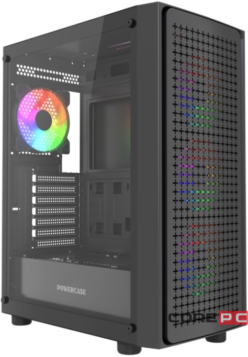 Компьютерный корпус Powercase Mistral EA20 TG FRGB Black (CMAEA20-L4)