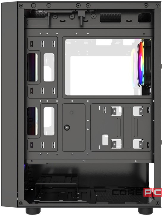 Компьютерный корпус Powercase Mistral EA20 TG FRGB Black (CMAEA20-L4)