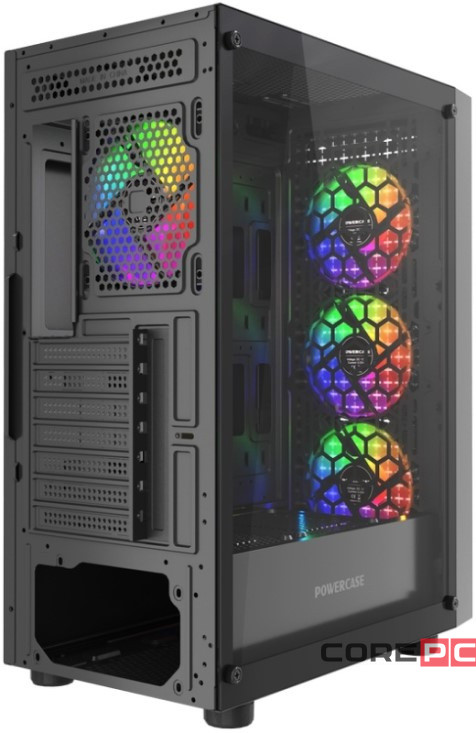 Компьютерный корпус Powercase Mistral EA20 TG FRGB Black (CMAEA20-L4)
