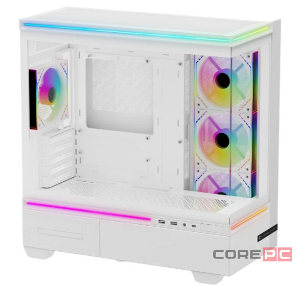 Компьютерный корпус Thermalright M10 FAN4-M TG ARGB White (TRTLM10WF4M)