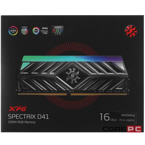 Оперативная память 32 Gb 3600 MHz ADATA XPG SPECTRIX D41 RGB (AX4U360016G18I-DT41)