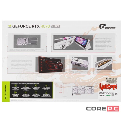 Видеокарта Colorful (RTX 4070 SUPER Loong Edition OC 12GB-V) GeForce RTX 4070 SUPER 12GB iGame Loong Edition OC-V 12GB
