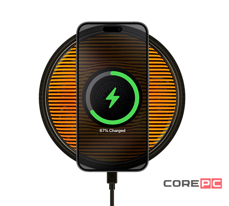 Беспроводное зарядное устройство + ночник Recci Mars RCW-42 15W черное